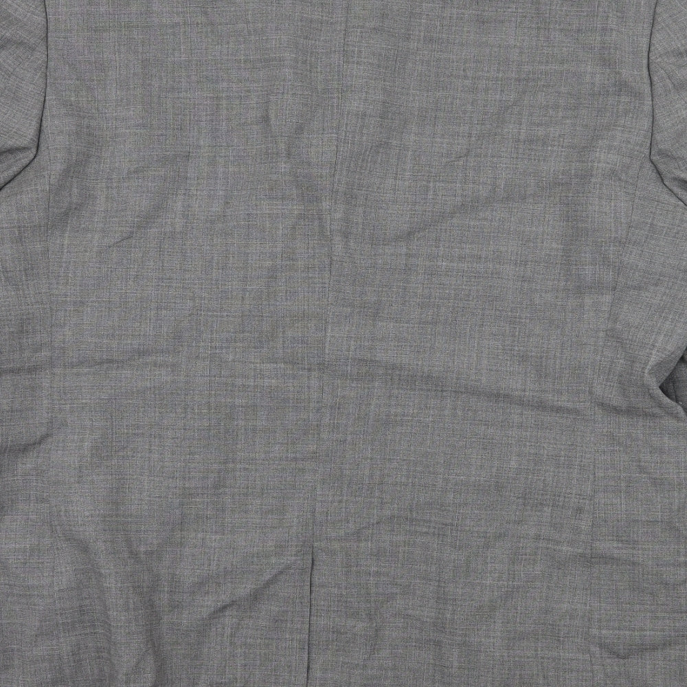 Brand and care label for Principles men’s grey jacket suit jacket, size XL