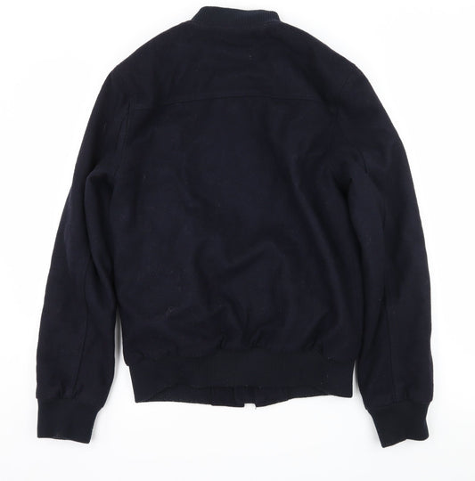 Criminal Womens Blue Bomber Jacket Jacket Size S