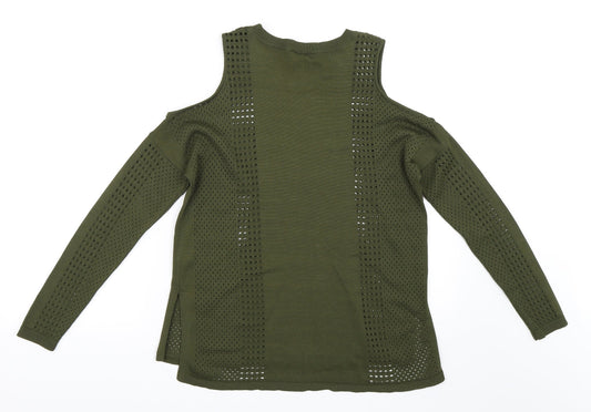 Topshop Womens Green Pullover Jumper Size 10