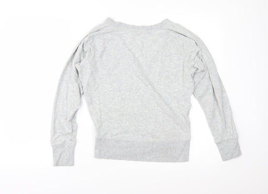 H&M Womens Grey Jersey Pullover Sweatshirt Size XS