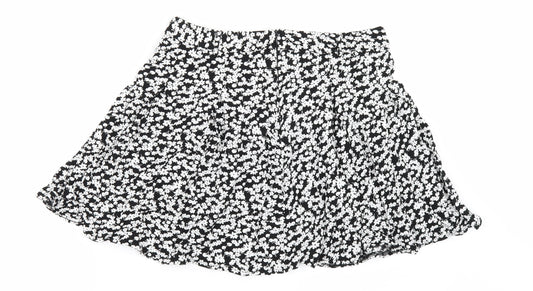 Parisian Womens Black Floral Mini Skirt Size 10