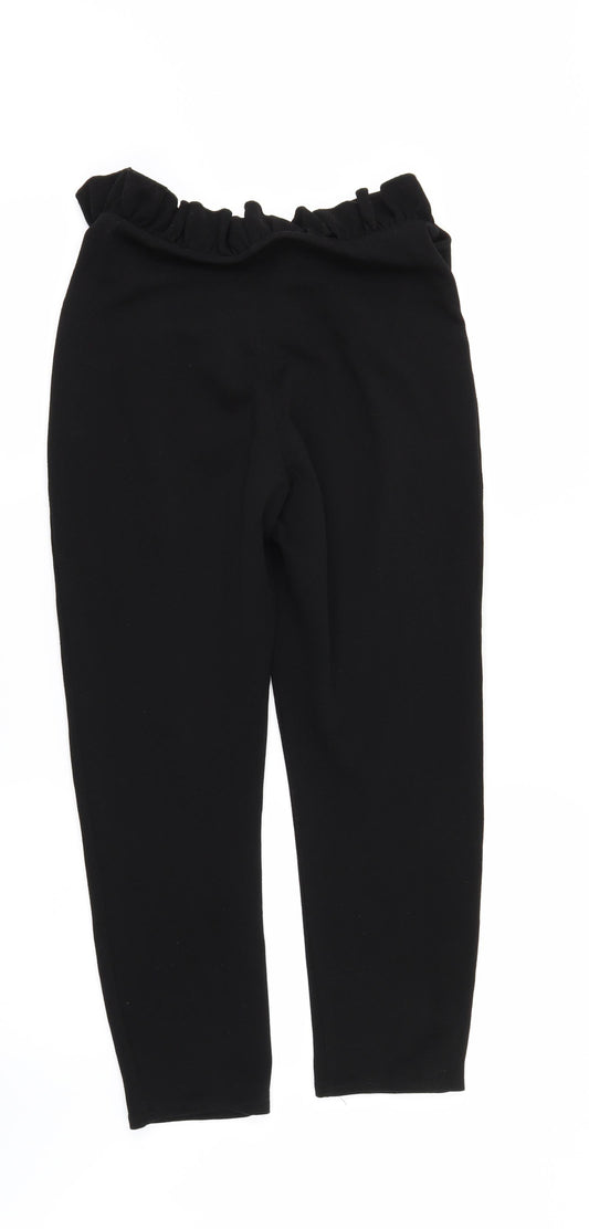 PRETTYLITTLETHING Womens Black Trousers Size 10 L23 in