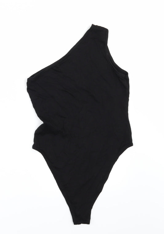 Boohoo Womens Black Bodysuit One-Piece Size 8