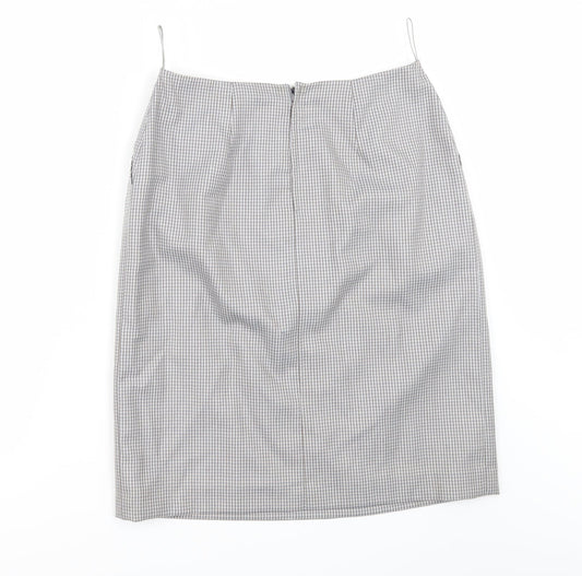 Preworn Womens Grey Camouflage A-Line Skirt Size 30 in