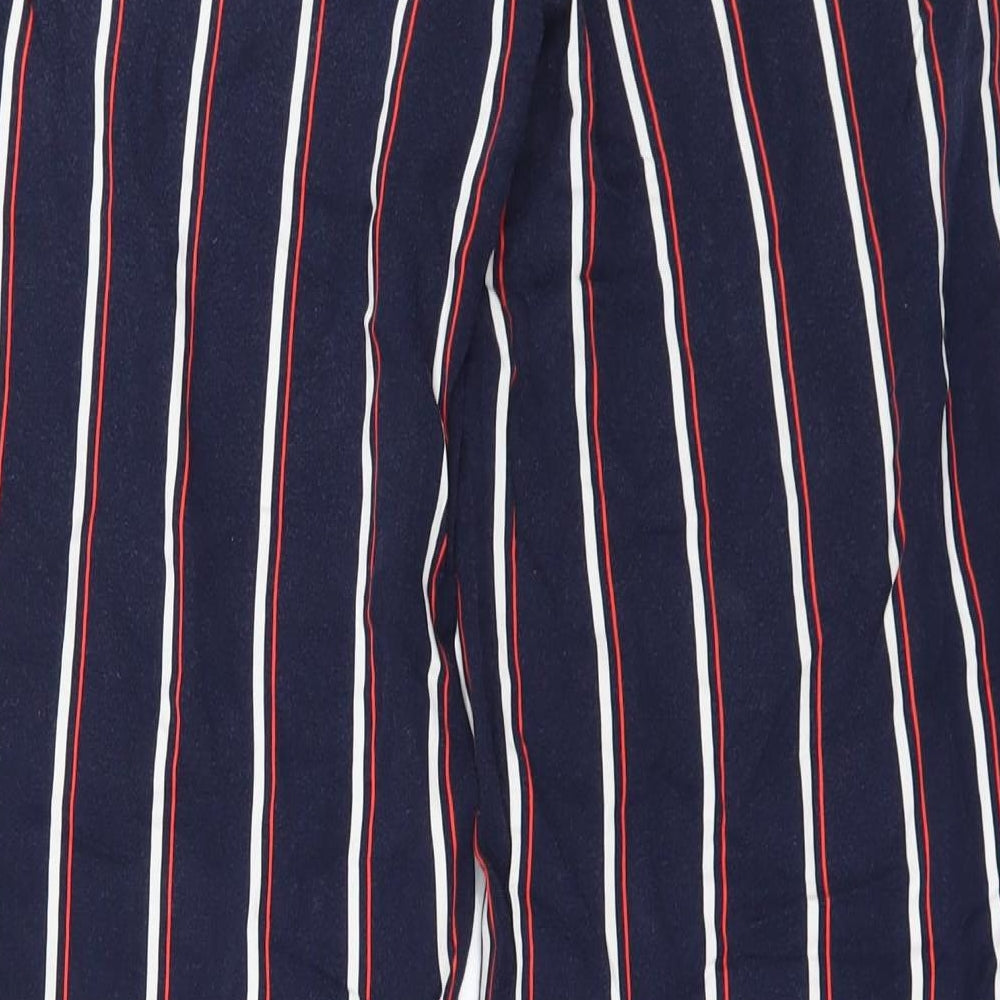 NEXT Womens Blue Striped Trousers Size 6 L30 in