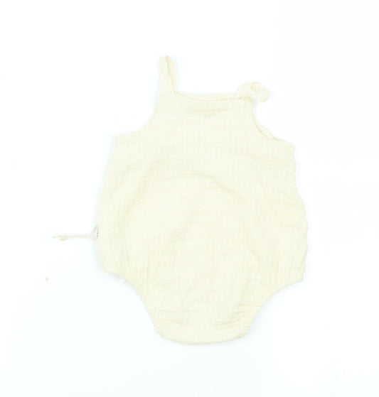 Preworn Girls Beige Babygrow One-Piece Size 6-9 Months