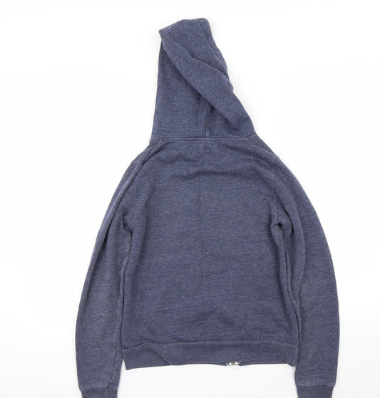 Topshop Womens Blue Full Zip Hoodie Size 8