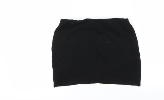 Topshop Womens Black A-Line Skirt Size 10