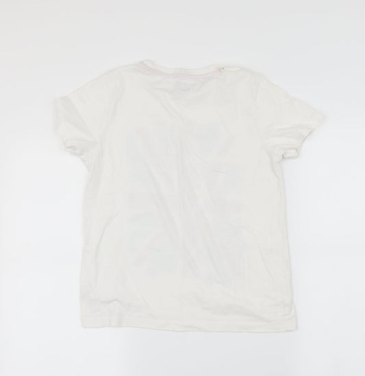 F&F Boys White Basic T-Shirt Size S
