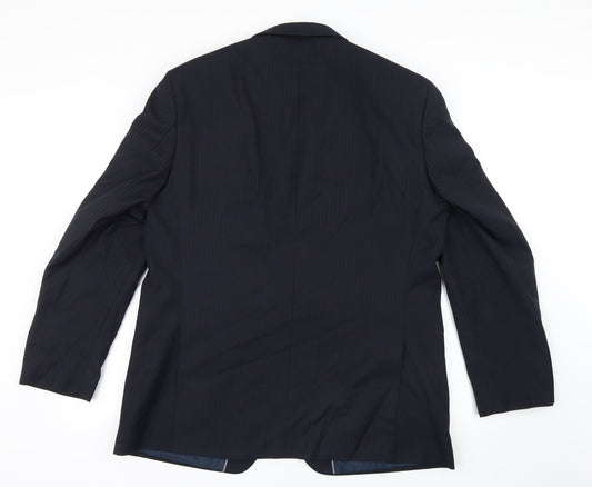 Marks and Spencer Mens Blue Striped Jacket Blazer Size 42