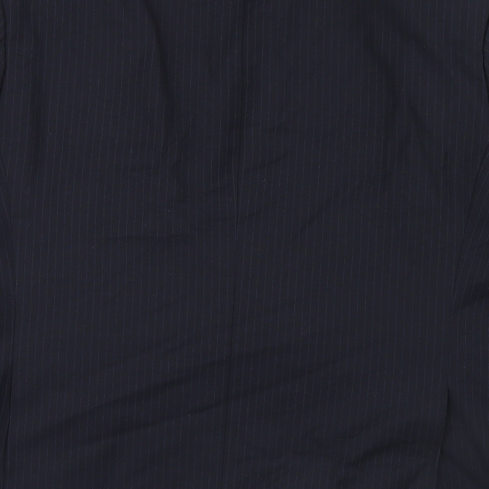 Marks and Spencer Mens Blue Striped Jacket Blazer Size 42