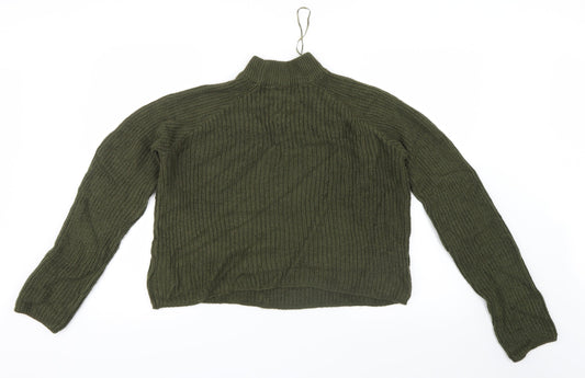 Brave Soul Womens Green Knit Pullover Jumper Size M