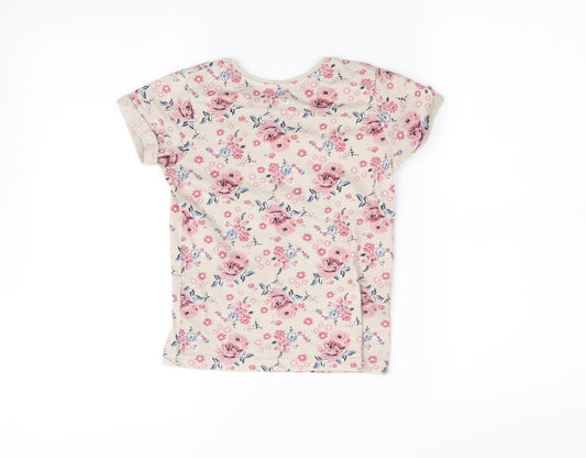 Primark Girls Beige Basic T-Shirt Size 7-8 Years