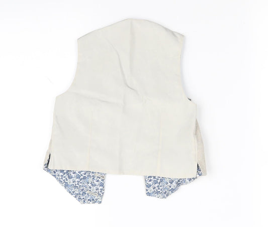 hemloom Boys Beige Jacket Waistcoat Size 3 Years