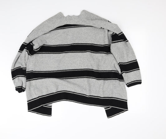 Gap Womens Grey Striped Cardigan Jumper Size M