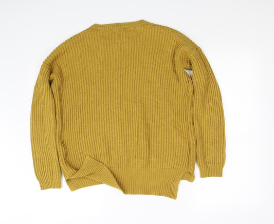 FOREVR 21 Womens Yellow Pullover Jumper Size S