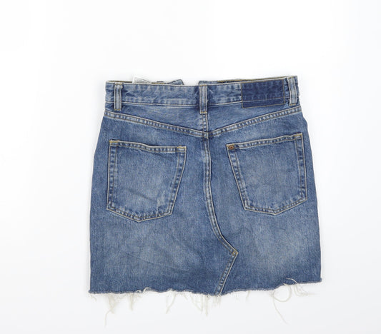 &denim Womens Blue A-Line Skirt Size 4 - l