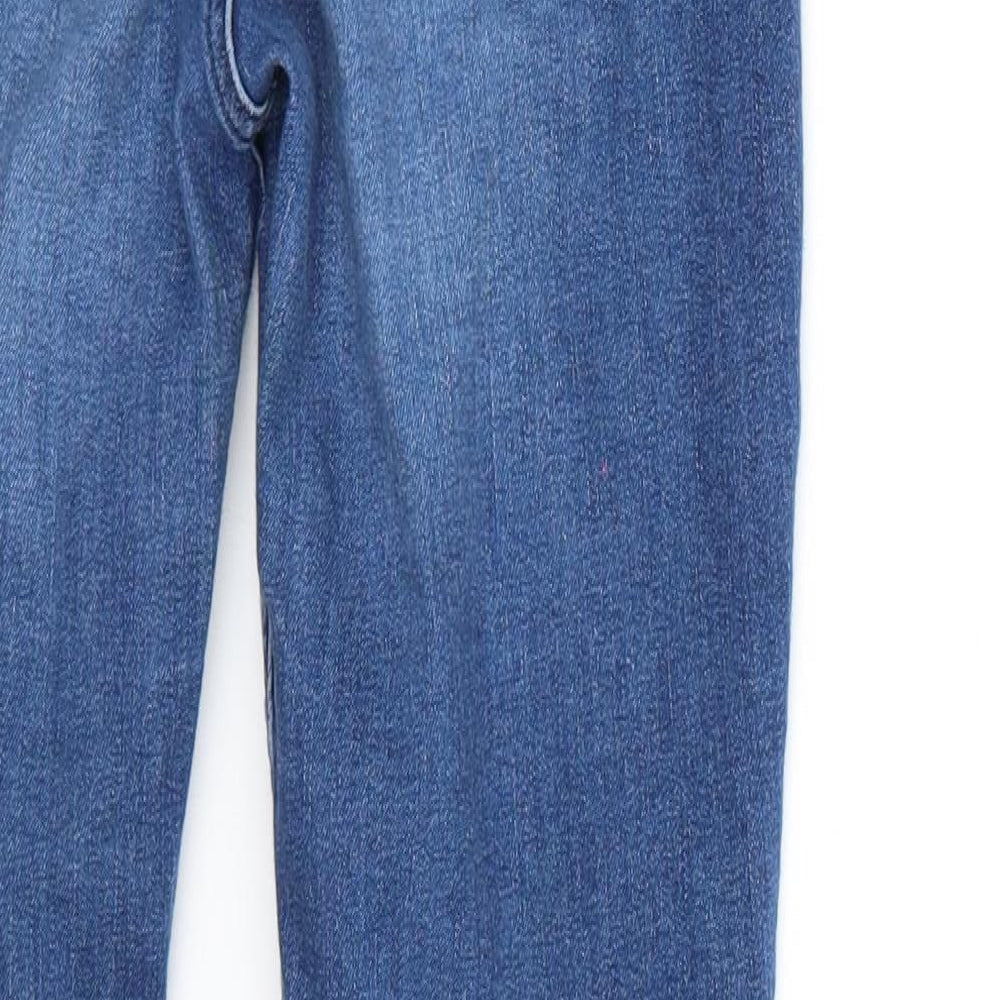 Brand and care label for &denim girls’ blue skinny jeans, size 12-13, years