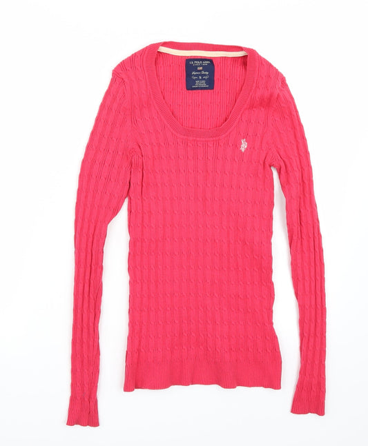 US Polo Association Womens Pink   Pullover Jumper Size S