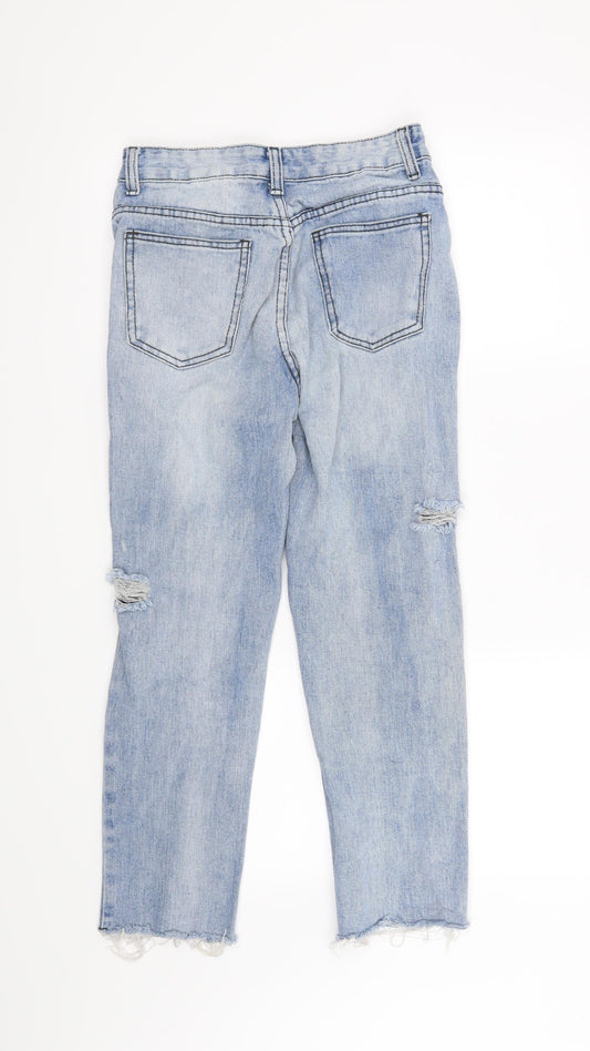 Preworn Womens Blue Straight Jeans Size 8 L25 in