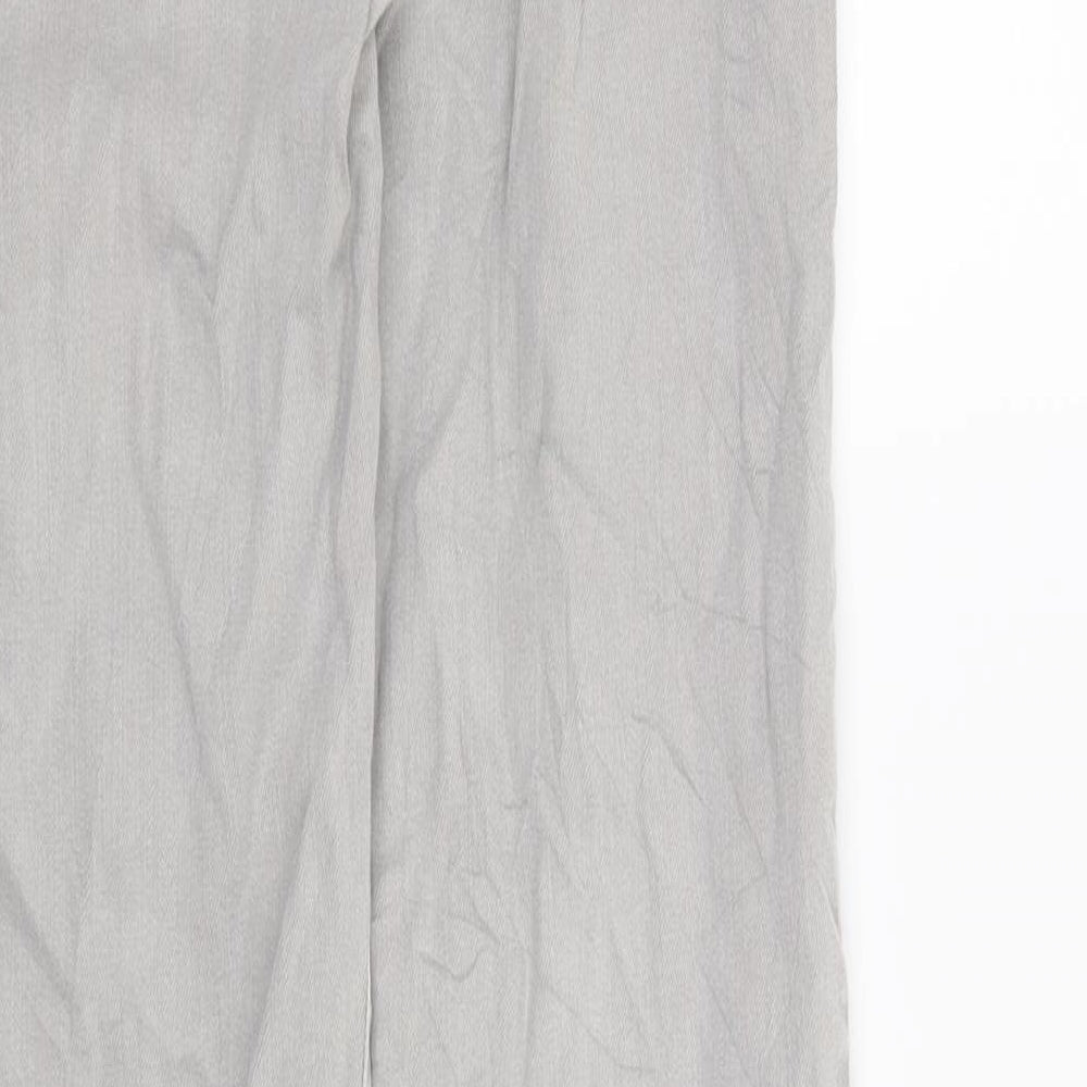 Brand and care label for women’s grey straight jeans, size UK 28, in, 28-inch leg