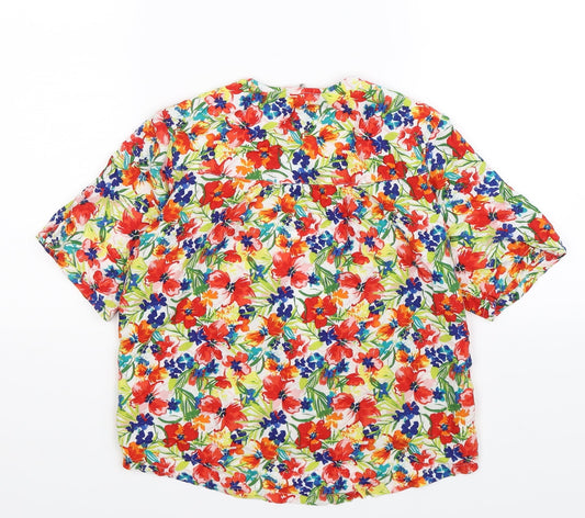 TU Girls Multicoloured Floral Cardigan Jumper Size 7 Years