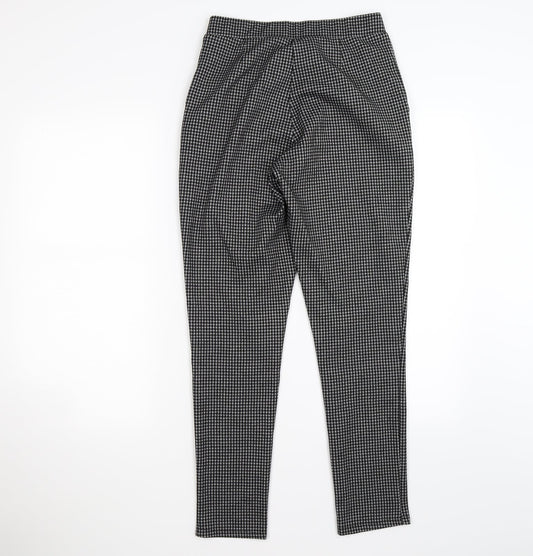 Dorothy Perkins Womens Black Check Capri Trousers Size 8 L28 in - WORK OFFICE FORMAL