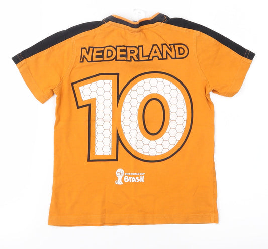 brasil Boys Orange Basic T-Shirt Size 6-7 Years