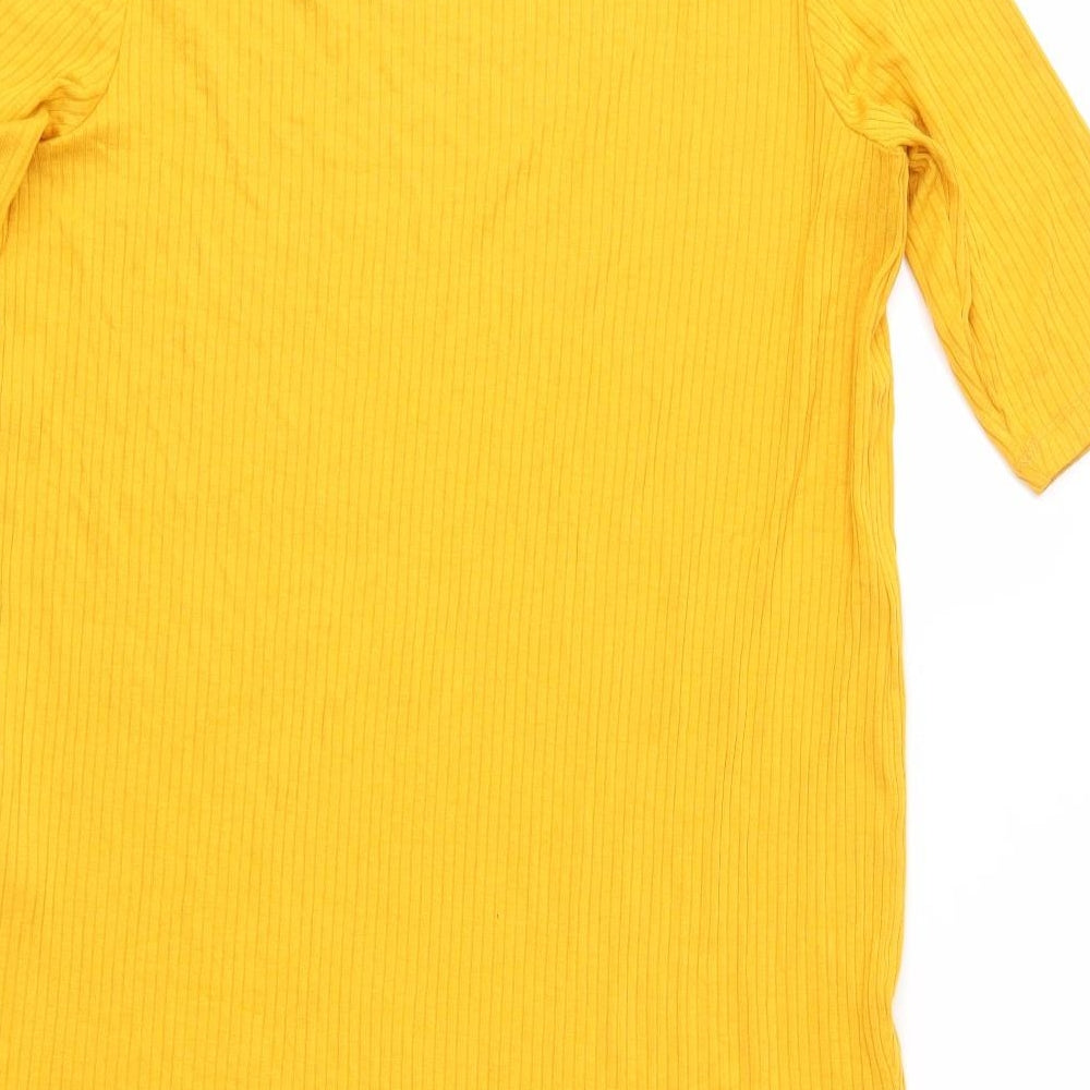 F&F Womens Orange Basic T-Shirt Size 8