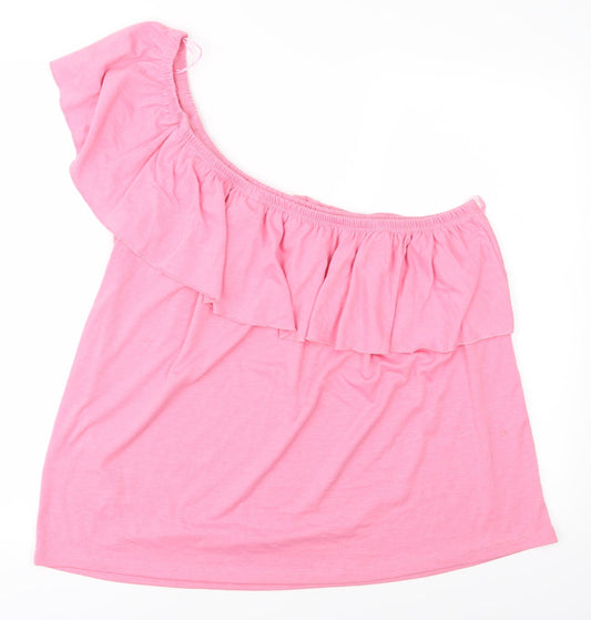 Lotties Womens Pink Basic Blouse Size 16