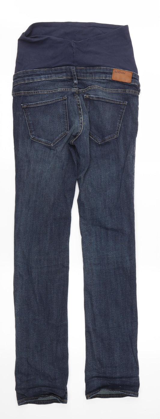 H&M Womens Blue Straight Jeans Size 38 L30 in