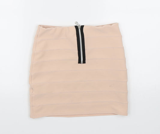 New Look Womens Pink A-Line Skirt Size 8