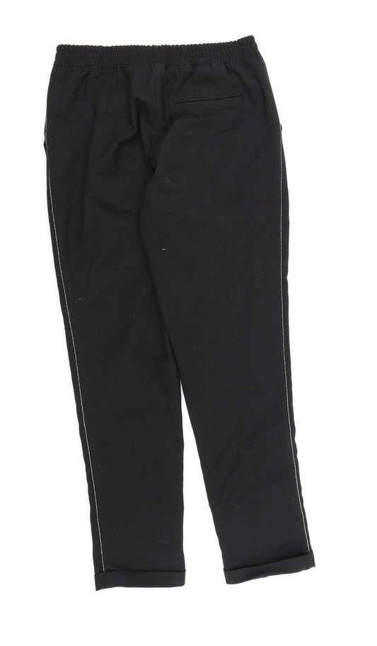 DiLViN WOMAN Womens Black Rayon Trousers Size 8 L28 in