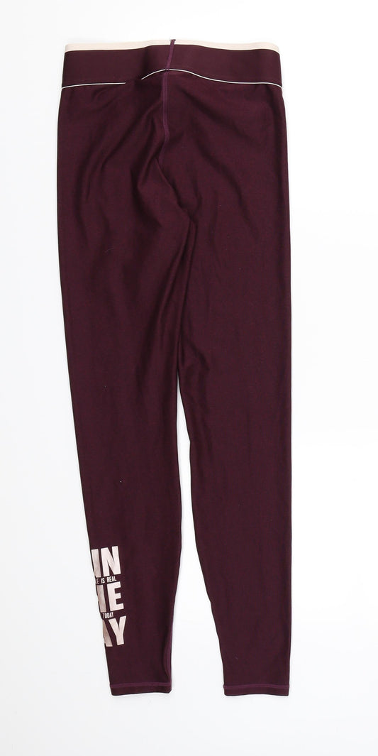 H&M Womens Purple Pedal Pusher Leggings Size S L26 in