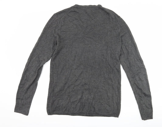 F&F Mens Grey Pullover Jumper Size M