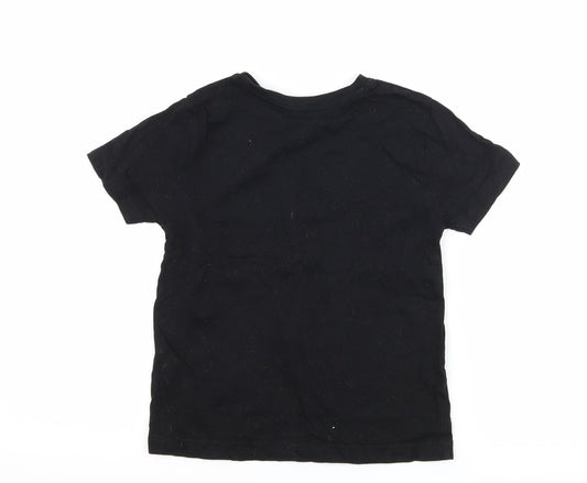 Primark Boys Black Batik Basic T-Shirt Size 5-6 Years - chrismtas