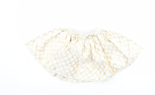 Preworn Girls Gold Polka Dot Tutu Skirt Size 3-4 Years