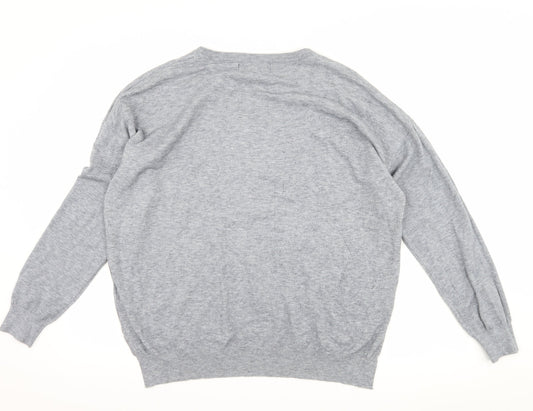 QED London Womens Grey Pullover Jumper Size M - graphic