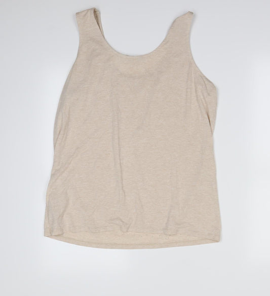 Redherring Womens Beige Polka Dot Basic Tank Size 16