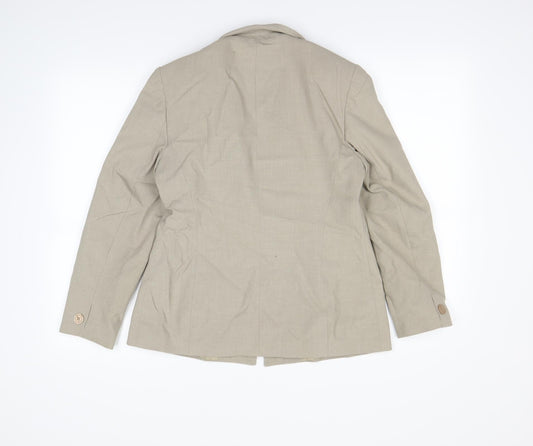 Debenhams Womens Beige Ikat Jacket Blazer Size 12