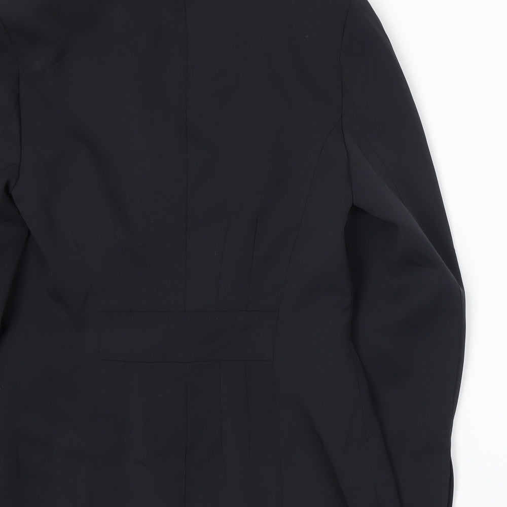 Brand and care label for South women’s blue jacket suit jacket, size UK 8