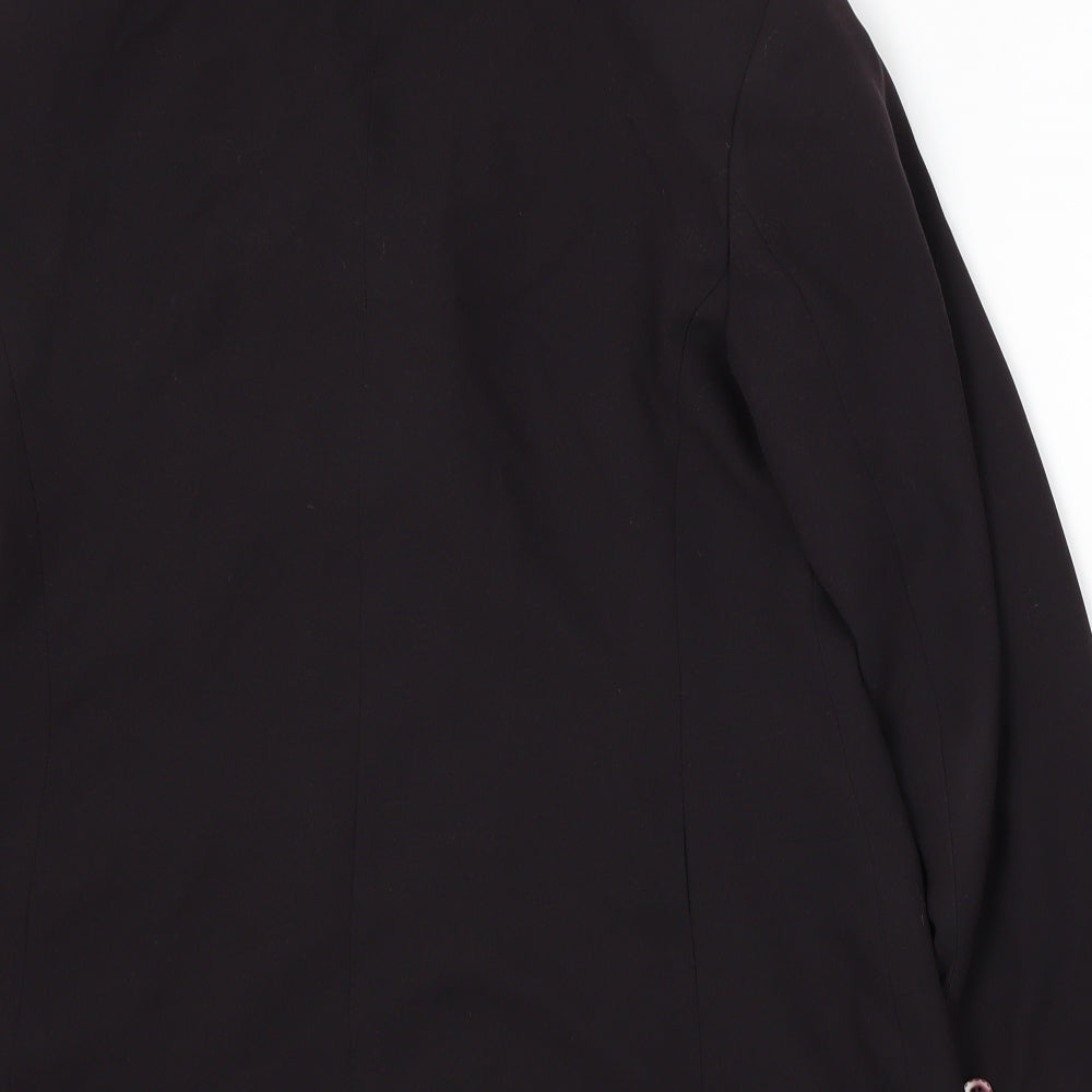 Brand and care label for Berkertex women’s purple jacket suit jacket, size UK 14