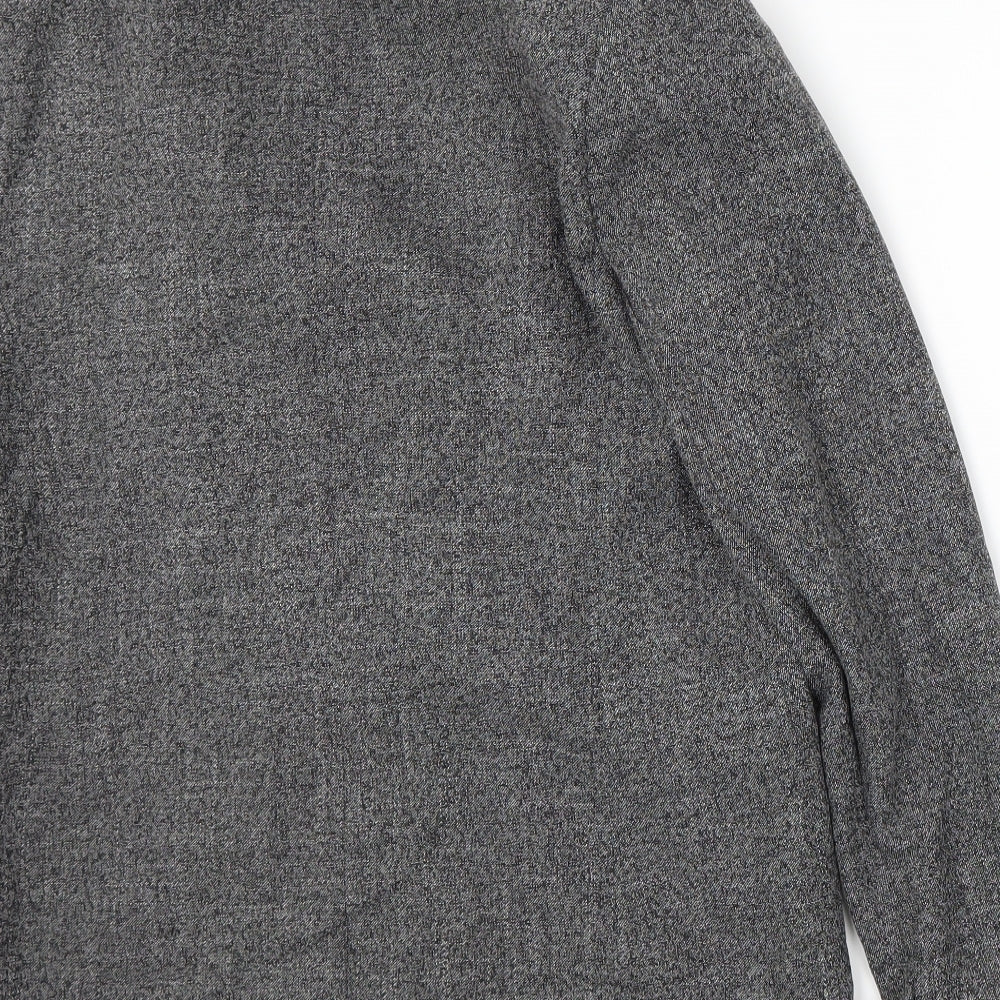 Brand and care label for M&Co women’s grey jacket suit jacket, size UK 12