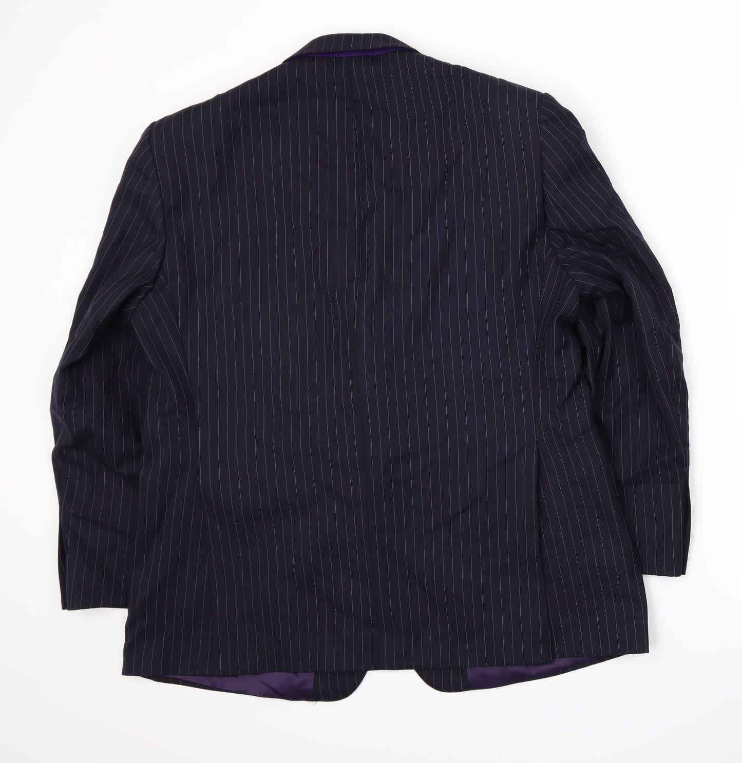 Paul Costelloe Mens Blue Striped Jacket Suit Jacket Size XL