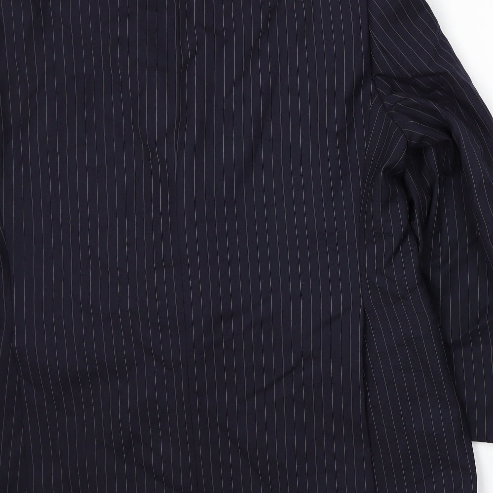 Paul Costelloe Mens Blue Striped Jacket Suit Jacket Size XL