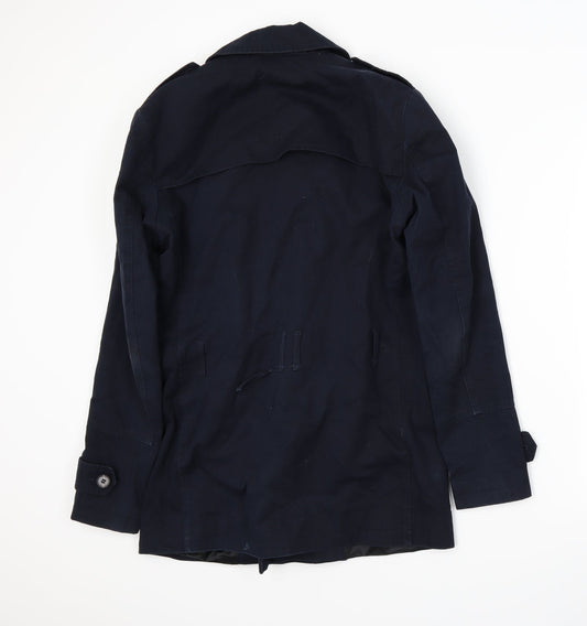 River Island Womens Blue Overcoat Coat Size S