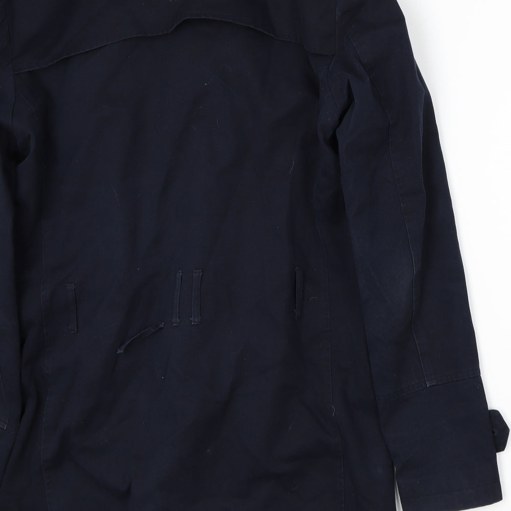 River Island Womens Blue Overcoat Coat Size S
