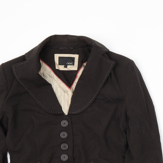 NEXT Womens Brown Jacket Suit Jacket Size 10