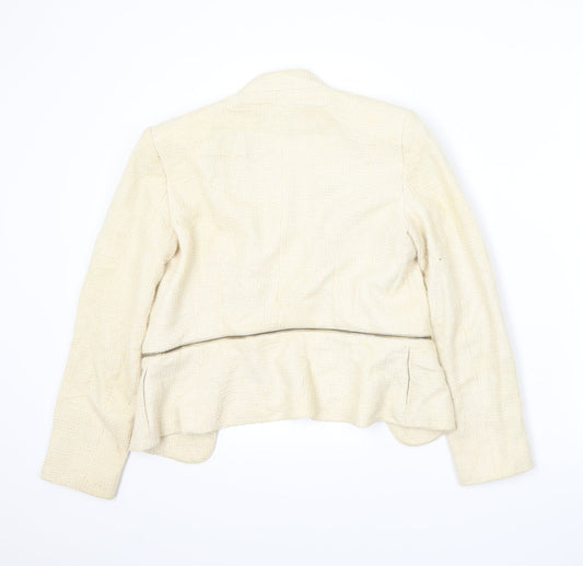 Mango Womens Beige Jacket Suit Jacket Size S