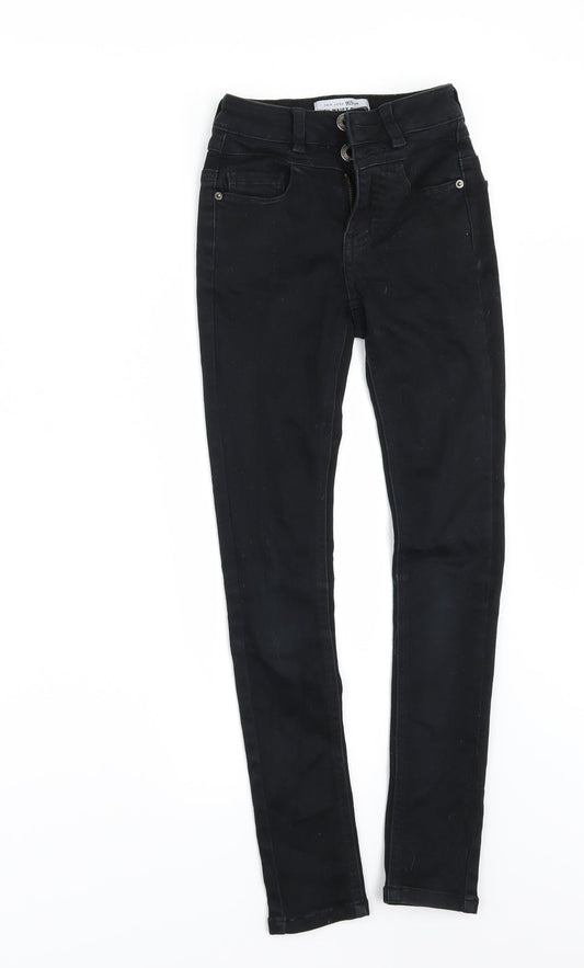 New Look Girls Black Denim Skinny Jeans Size 9 Years